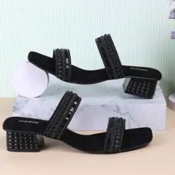 Women Embellished Chunky Heeled Sandals-49