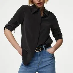 Pure Silk Long-Sleeve Shirt-image-4
