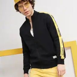 Men Typographic Print Slim Fit Turtle-Neck Sweatshirt-image-21