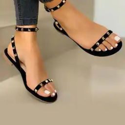 Open-Toe Flat Sandals with Buckle-Closure-picture-10