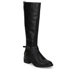 Knee-Length Boots with Buckle Closure-image-52