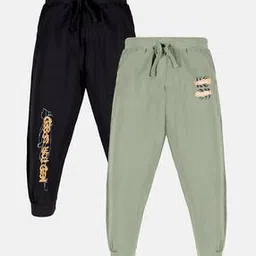 kiddopanti Boys Pack of 2 Joggers with Elasticated Drawstring Waist-picture-33