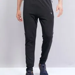 Men Logo Print Fitted Trackpants with Insert Pockets-image-34