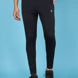 Men Logo Print Fitted Trackpants with Insert Pockets-image-74