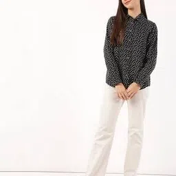 Polk-Dot Shirt with Full-Sleeves-image-34