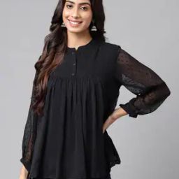Self-Design Round-Neck Top-picture-25