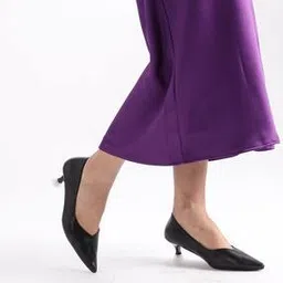Women Kitten Heeled Sandals with PU Upper-image-1