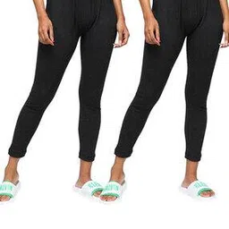 sporto Women Pack of 2 Striped Thermal Leggings-picture-40