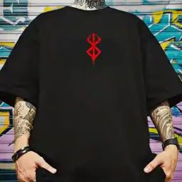 zentik Men Graphic Back Print Loose Fit Crew-Neck T-Shirt-picture-0