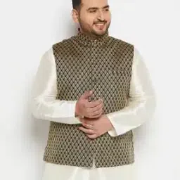 Printed Nehru Jacket-image-4