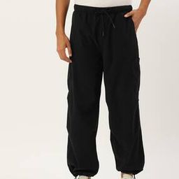 Men Overdyed Parachute Cargo Trousers-image-78