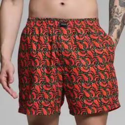 Men Printed Boxers with Elasticated Waist-picture-26