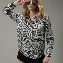 Women Abstract Regular Fit Full Length Shirt-image-55