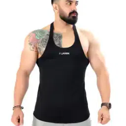 Typographic Print Sleeveless Vest-image-83