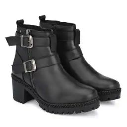 Ankle-Length Boots with Zipper-image-54