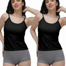 Women Cotton Camisole Pack of 2  -image-83