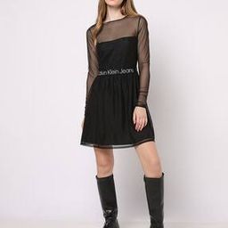 calvin klein jeans Brand Print Fit & Flare Dress-picture-33
