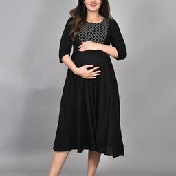 Geometric Pattern A-line Dress-50