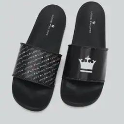 Logo Print Round-Toe Slides-17