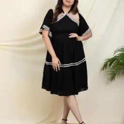 Women Halter-Neck Fit & Flared Dress-image-45