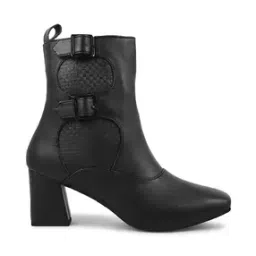 Women Mid-Calf Heeled Boots with Zip Closure-image-89