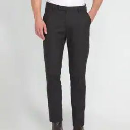 Men Checked Slim Fit Flat-Front Trousers-image-52