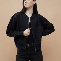Women Embroidered Regular Fit Jacket-picture-47