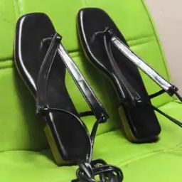 Women Square-Toe Slip-On Flat Sandals-image-35