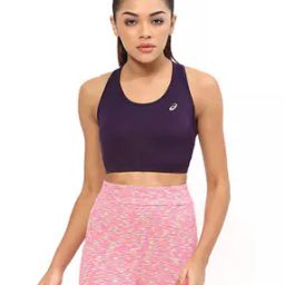 Women Sports Bra with Logo Print-image-54