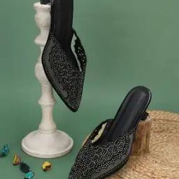 Women Embellished Slip-On Kitten-Heeled Sandals-image-54