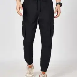 Men Cotton Joggers-image-4