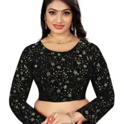 Sequins Embroidered Back Open Blouse-image-93