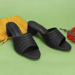 Women Quilted Chunky Heeled Sandals-24