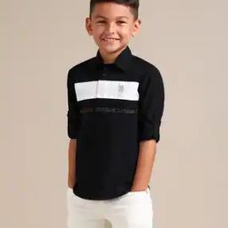 Boys Logo Print Regular Fit Shirt-39