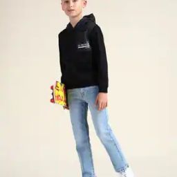Boys Regular Fit Cotton Hoodie-34