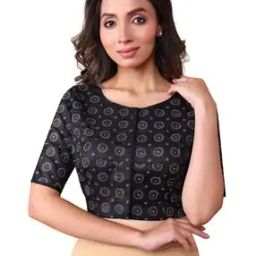 Women Floral Print Front-Open Blouse-15