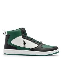 Colourblock Mid-Top Lace-Up Sneakers-image-2