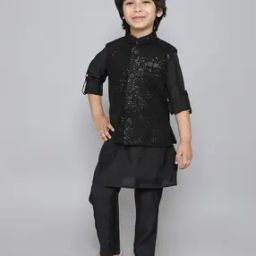 Boy  Embroidery Kurta Pyjama Set-picture-21