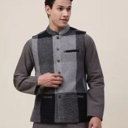 Checked Nehru Jacket-picture-39