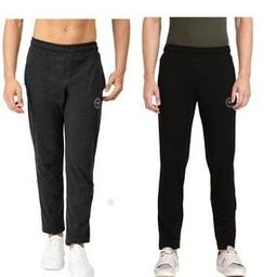 Pack of 2 Heathered Straight Track Pants-image-60