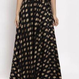 Graphic Print Flared Skirt-4