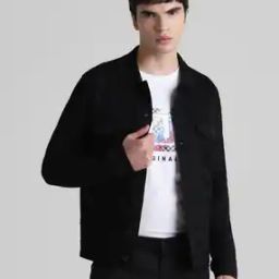 Spread-Collar Button Closure Jacket-image-70
