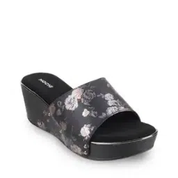 Floral Print Slip-On Wedges-35