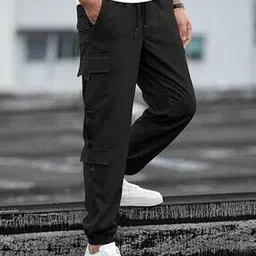Men Ankle-Length Track Pants with Drawstring Waist-image-74