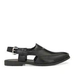 Shoe-Style Sandals with Buckle Fastening-image-3