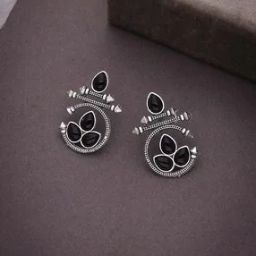 Women Stone-Studded Stud Earrings-14