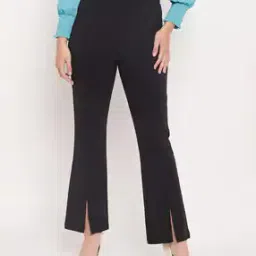 Boot Fit Trousers with Elasticated Waist-image-7