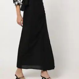 A-line Maxi Skirt with Tie-Up-image-51