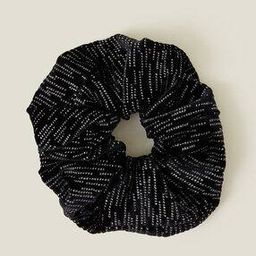 Women Black Extra Large Sparkle Hair Scrunchie-image-3