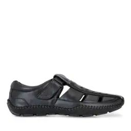 Genuine Leather Sandals with Velcro Closure-image-19